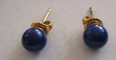 xxM1302M Lapis Lazuli earrings Takst-Valuation N. Kr 2000